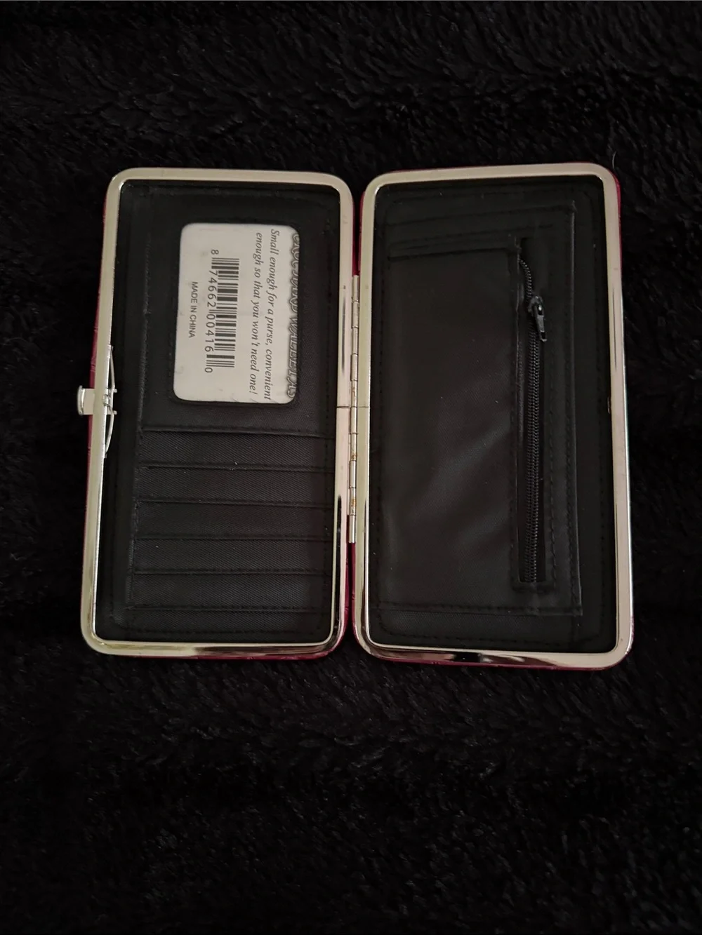 New Women's Red Wine Croc Embossed Clutch Wallet Hard Shell